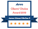 Avvo Clients' Choice Award 2019 | James Edward McGee II | Five stars